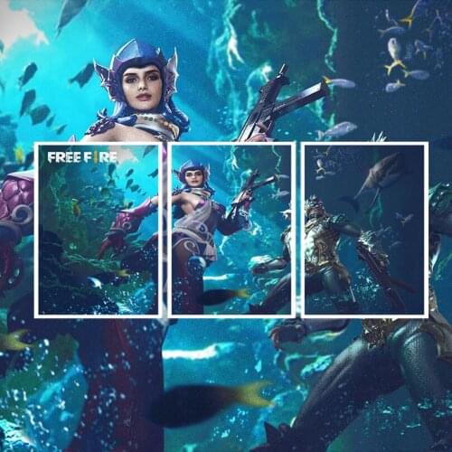 Home Decor Modular Canvas Picture 3 Free Fire Game bedroom a living room Poster Home Canvas Painting Wholesale