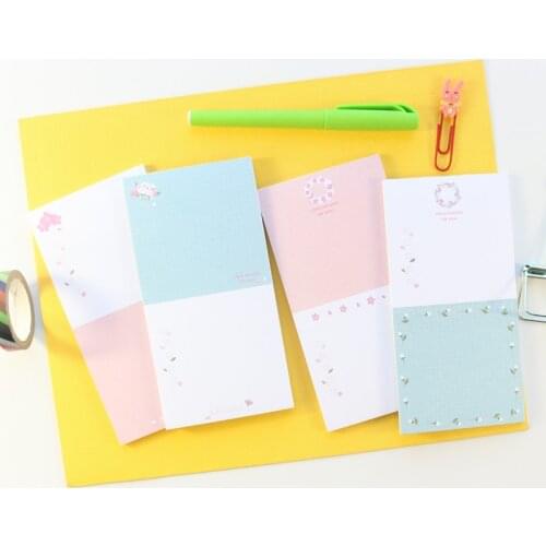 Domikee cute cartoon Cherry blossom theme office school memo pad set stationery supplies,candy student writing notes pad,30pcs