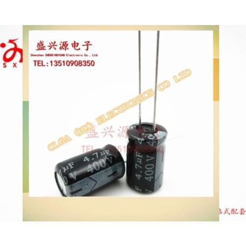 Energy-saving lamps charging for aluminium electrolytic capacitors 400 v4.7uf 4.7UF400V volume: 4.7 8 x12 Accuracy: 20