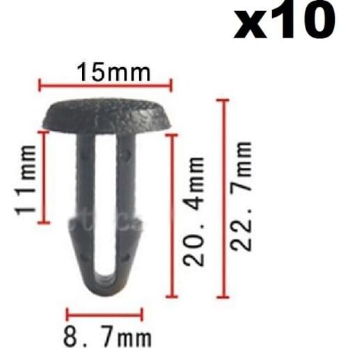 10pcs OEM Fastener Rivet Retainer Retaining Clip For Honda For Toyota / Universal 90467-09065 Fixed Buckle