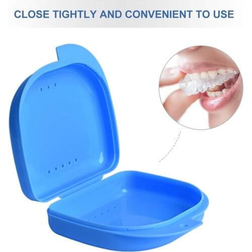 3 Colors Fake Teeth Orthodontic Case Dental Retainer Mouth Guard Denture Storage Plastic Box Oral Hygiene Supplies Organizer