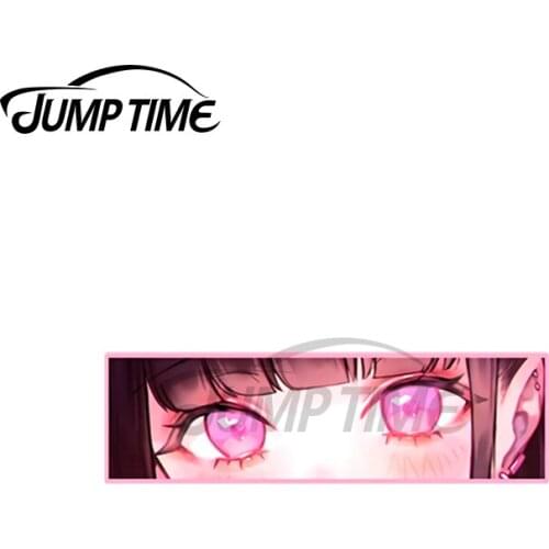 JumpTime 13 x 3cm For Cute Pastel E girl Eyes Windshield Decal VAN Occlusion Scratch Car Stickers Refrigerator Anime Decoration