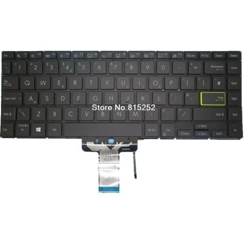 Laptop Keyboard For ASUS S433EA S433EQ S433FA S433IA Without Frame Black United Kingdom UK With Backlit