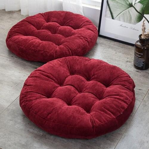 Solid Color Soft Floor Pillow Shaggy Chair Lounger Seat Cushion Thickened Plush Sofa Bed Throw Pillows for Home Bedroom Balcony
