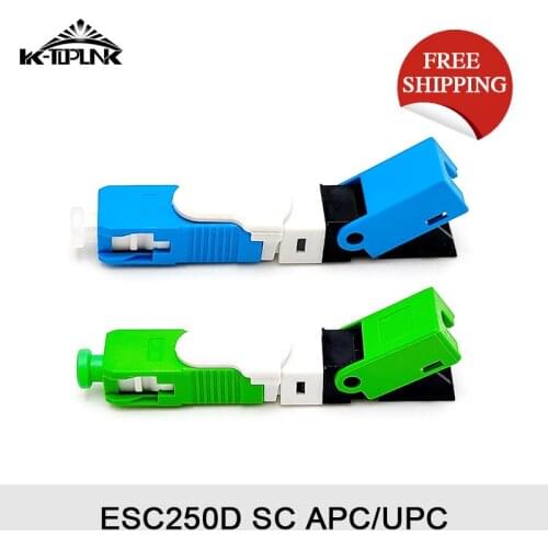 Wholesales Free shipping FTTH ESC250D SC APC Single-Mode Fiber Optic New Model Optic Fast Connector SC UPC SC PC Connector