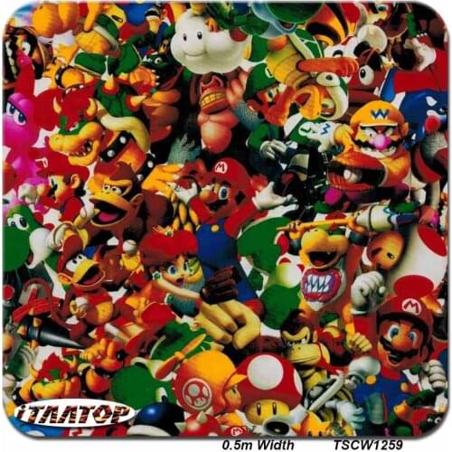 ITAATOP Cartoon Hydrodipping Film TSCW1259 0.5M * 2/10/20M Water Transfer Print Film