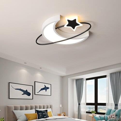 Led Moon Star Roof Light Kids Bedroom Ceiling Light Child Room Ceiling Lamp Baby Room Ceiling Light Sleeping Room Light WF1019