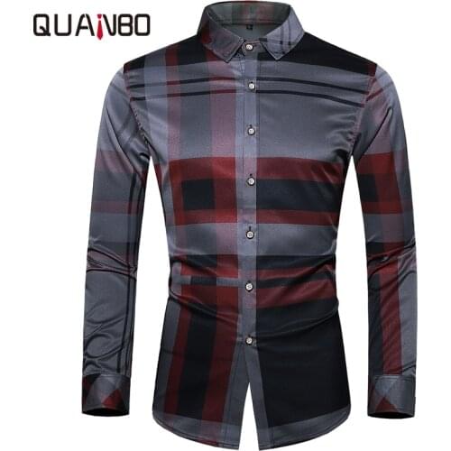 QUANBO Men's Tuxedo Shirts