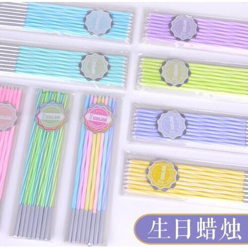 Birthday candle foreign trade export milk color colorful rainbow color gradient children creativity romance