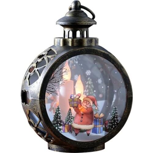 Led Lamp Christmas Decorations For Home Lantern Light Candles Xmas Tree Ornaments Santa Claus Lamp Home Decor New Year Gift