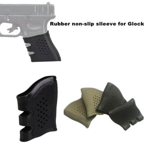 Tactical Glock Pistol Rubber Grip Sleeve Cover Anti Slip for Stretch For Glock 17 19 20 21 22 31 32 M4 AR15 airsoft Holster
