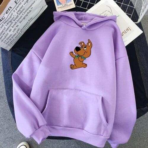 Oversized Cute Dog Print Hooded Sweatshirt Kawaii Hoodies For Women Top Clothes Female Winter Womens Harajuku Hoodie Long Sleeve