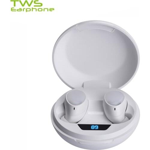 TWSearphone Y18 Wireless Headphone V5.0 Earphone HIFI Mini In-Ear Sport Earbuds Noise Reduction Waterproof With LED Display Mic