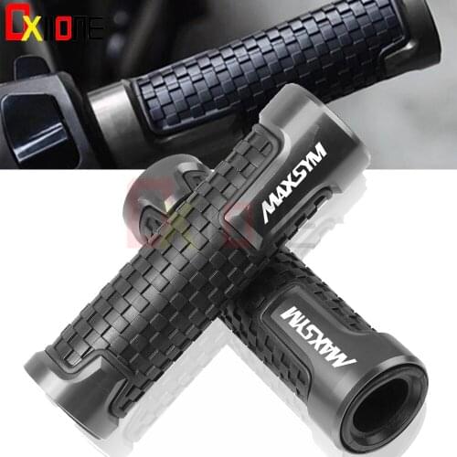 22MM Universal Moto Handle Bar Soft CNC Motorcycle Scooter 7/8"Motorbike Rubber End Grip For Sym MAXSYM 400 400i 600 600i MAX