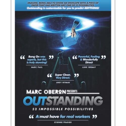 OUTSTANDING By Marc Oberon Gimmicks Card Magic Tricks Mentalism Illusions Close Up Magic Prediction Props Magician Stage Fun