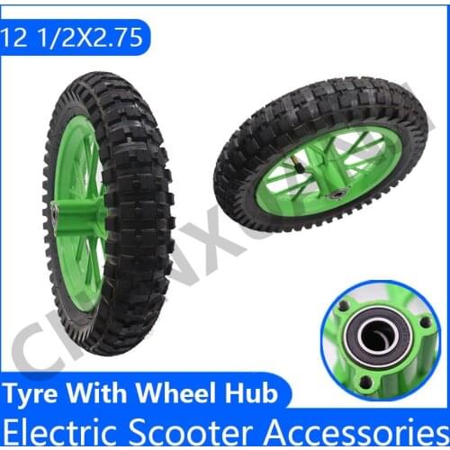 12 1/2 X 2.75 Tyre 12.5 *2.75 Tire 12 inch with Aluminum Wheel Hub for Razor Dirt Bike Rocket 49CC MX350 MX400 Mini Dirtbike