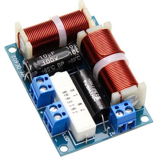 2 Way Crossover Speaker Filter 80W RMS Treble Tweeter Woofer Cabinet Accessories For Home Theater Professional Audio OE602