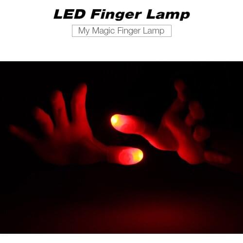2pcs/set Magic Thumbs Light Up Toy Led Finger Lamp Magic Tricks Props Halloween Party Toys for Kids Adult Christmas Gifts