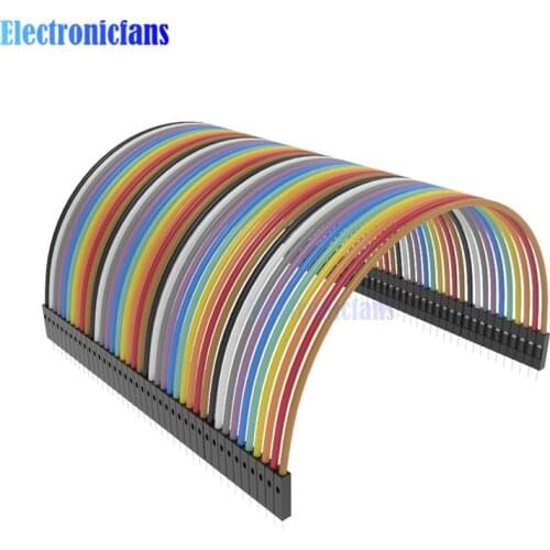 2 x 40PCS 10CM 2.54MM Row Male to Male Dupont Cable Breadboard Jumper Wire For arduino