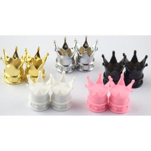 4 Pcs Fashion Crown Styling Dust-proof Air Car Wheels Valve Caps for Ford Mondeo MK4 Focus 2 3 C-max S-max Ranger Kuga Transit