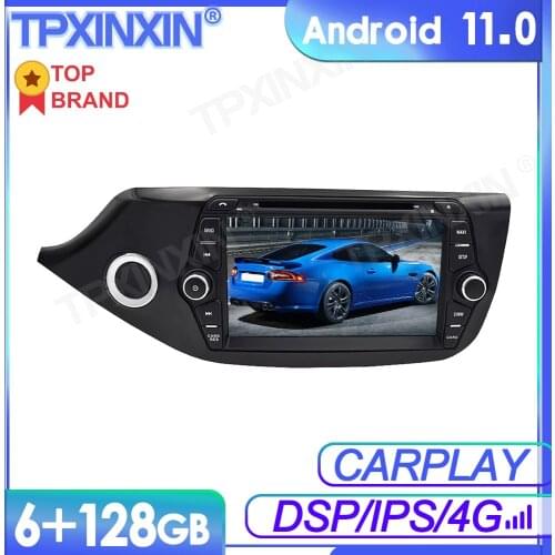 6+128G Android 11 For KIA CEED 2013-2016 Car Multimedia Player GPS Navi Audio Stereo Screen DVD Head Unit Tape Recorder