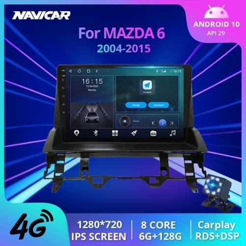 2Din Android10.0 Car Radio For MAZDA 6 2004-2015 GPS Navigation Auto Radio Stereo Receiver Car Multimedia Player NO 2DIN DVD IGO