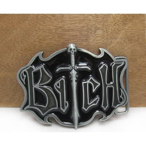 BuckleClub retro zinc alloy Cross skull jeans gift cowboy belt buckle FP-01988 for men 4cm width loop drop shipping