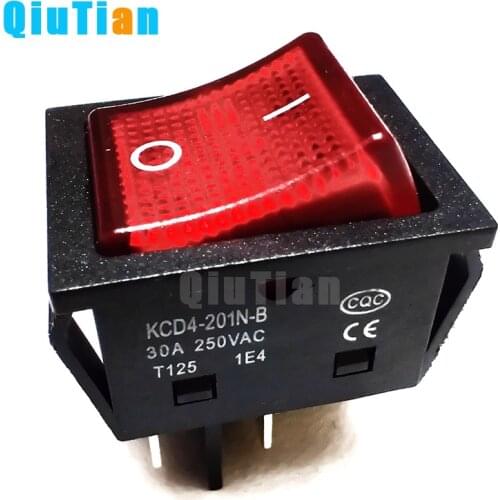 4P 6P 2 Position T125 1E4 on off Electric Welding Machine Power With Red light 30A 250VAC Electric Oven Electric Heater Switch