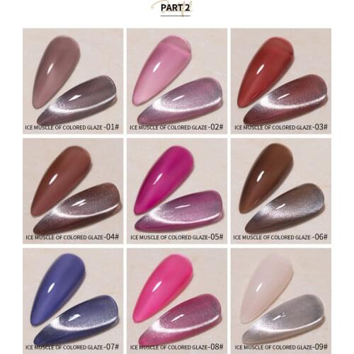 Cat Eye Nail Gel Polish Mirror Glitter Enamel Mirror Glitter Varnish Fast Drying Laser Magnet Varnishes Soak Off UV LED Shimmer