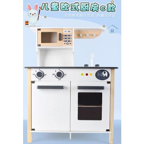 Childrens Simulation Pretend Play Set Girl Kitchen Wooden Children Interactive Educational Toys for Kids Birthday Gifts