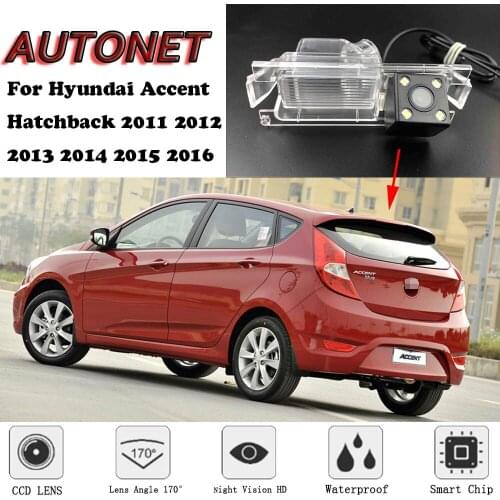 AUTONET Backup Rear View camera For Hyundai Accent Hatchback 2011 2012 2013 2014 2015 2016 Night Vision/license plate camera