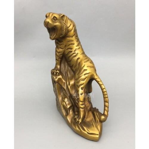 China Brass Statue Tiger Meticulous Metal Crafts Home Decoration Collect