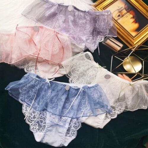 Lace Panties Low Waist Sexy Panties Womens Underpants Seamless Hollow Out Female Underwear Breathable Lingerie Briefs