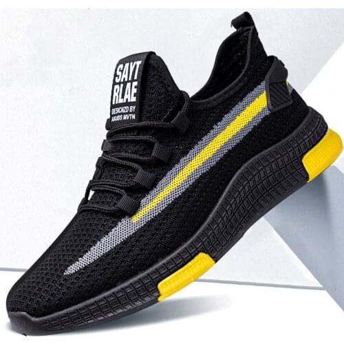 New Lightweight Running Shoes Sports Mens Shoes Flying Woven Mesh Student Casual Shoes Trend Korean Version