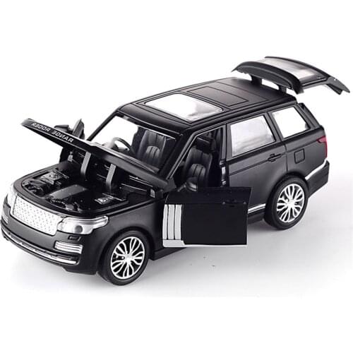 Hot Alloy Diecast Model Car 1:32 Range Roder SUV Flashing Sound Child Metal Car Toys Pull Back Wheels Birthday Christmas Gifts