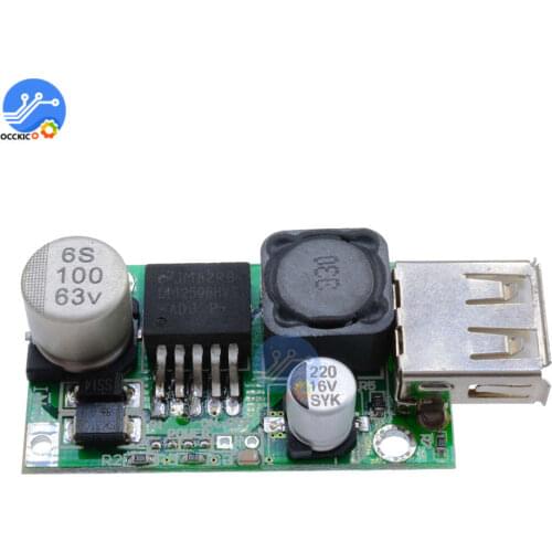 LM2596HV 5V 3A USB Charger Module Adapter DC-DC 9V 12V 24V 36V 48V to 5V 3A Car Charge Board Power Buck Converter for Phone