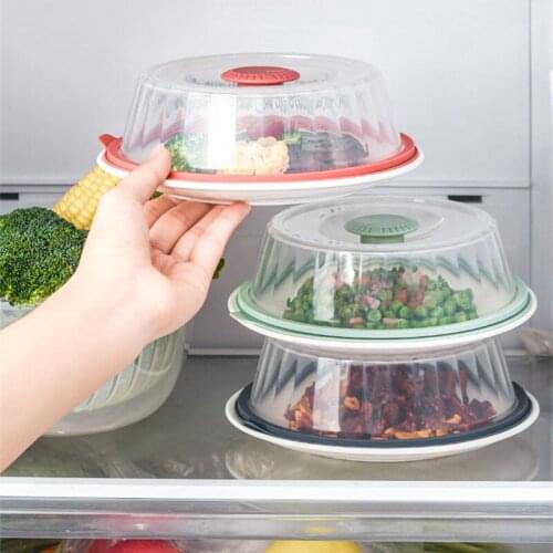 Reusable Sealed Dust Cover Microwave Lids Food Covers Desk Organizer Kitchen Storage Silicone Fresh-Keeping Lid Dish Cover