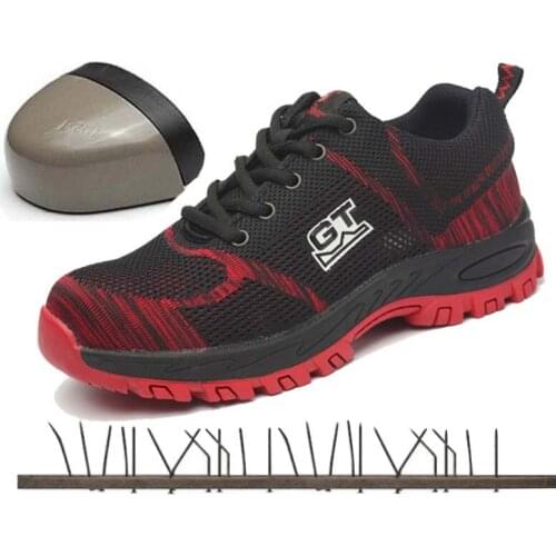 Men Outdoor Steel Toe Safety Shoes Unisex Breathable Industrial Construction Puncture Proof Protective Work Boots Casual Sneaker