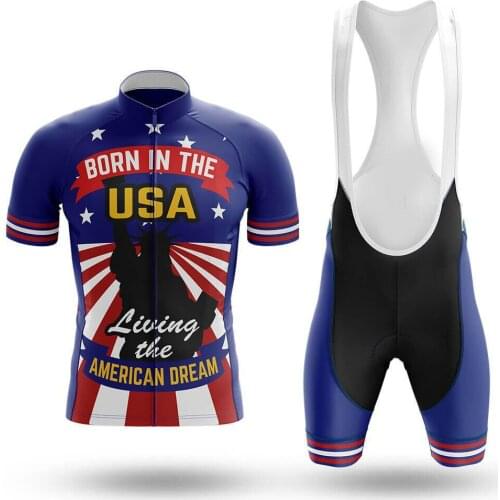 2021 American Dream Mens Cycling Jersey Set Summer Clothing Road Bike Shirts Suit Bicycle Bib Shorts MTB Wear Maillot Ropa