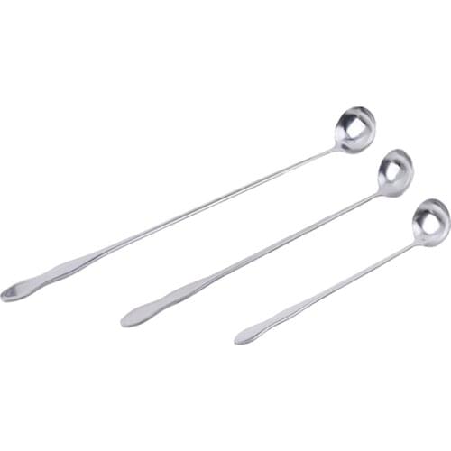Stainless Steel Long Handle Spoon Set of 3, Stir Long Ladle Ice Cream Scoop Soup Ladle Kitchen Tools