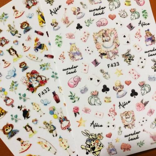 Poker letter 3d nail art sticker Girl Angle design nail decal stamping export Nail decorations HL94