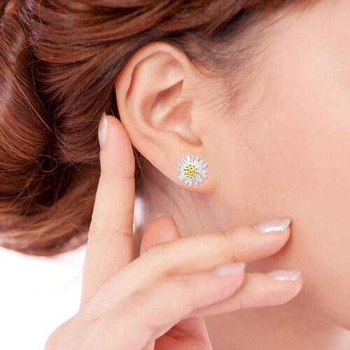 New arrival silver plated Daisy jewelry sets Necklace/Earrings/open Ring/Bracelet Sweet Daisy Pendant wedding jewelry for women