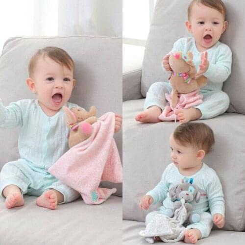 Lovely Toddler Baby Security Blanket Infant Appease Towel Play Hanging Cute Animal Doll Comforter
