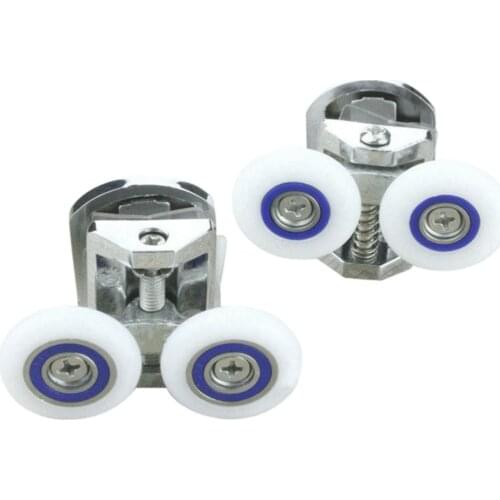 Pair of 25mm Replacement Sliding Shower Door Bottom Rollers Runner Wheels