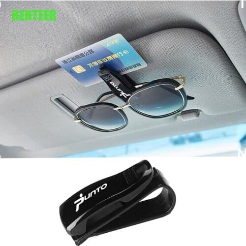Plastic Car Glasses Bracket Visor Card holder sticker For Fiat punto