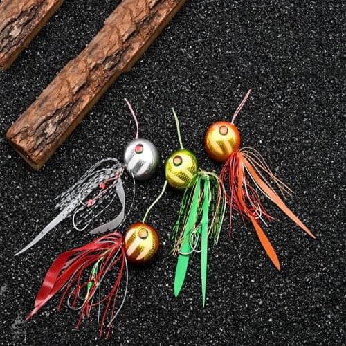 Tenya Kabura Pesca Slider Snapper Sea Bream Jig Head with Silicone Skirt Slow Jigging Lure Luminous Bait