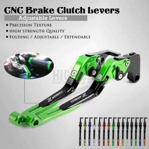 Brake Handle Bar Lever Extendable Folding Adjustable Brake Clutch Levers For KAWASAKI Z250 Z300 Z 250 300 NINJA 250 EX250 300