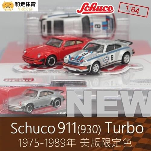 Schuco 1:64 Porsche 911 930 Turbo Martini Diecast Collection of Simulation Alloy Car Model Children Toys