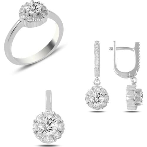 Silverlina Silver Zircon Stone Set