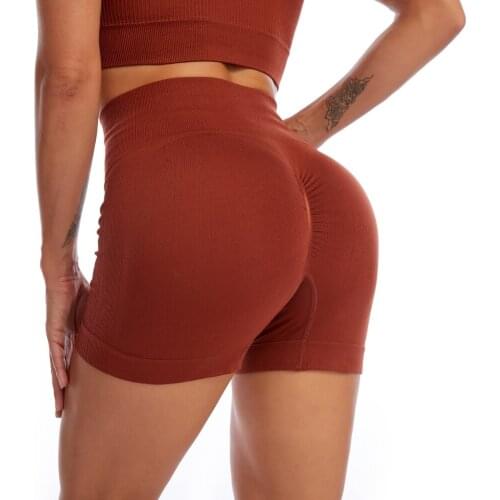 Shorts For Women High Waist Shorts Hip Push Up Female Plain Soft Nylon Fitness Running Shorts Tummy Control Workout Gym Shorts